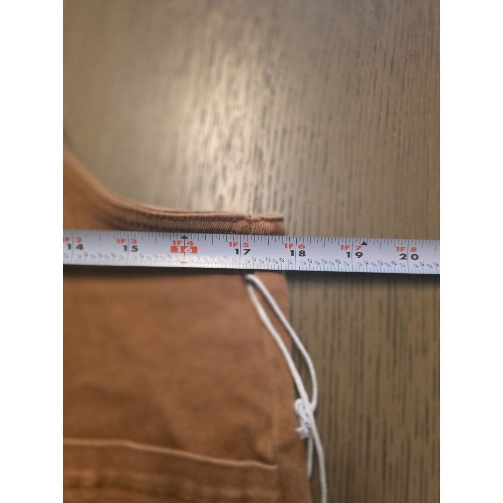 Zenana Washed Knot Strap Brown Cotton Blend Romper Shortalls M NEW Patch Pockets - Picture 4 of 9